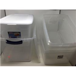 Lot of Clear Containers (4 with no lids, 2 with)