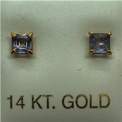 14K Yellow Gold Tanzanite (December Birthstone)(0.3cts) Earrings, Made in Canada, Suggested Retail V