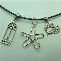 Sterling Silver 3 Different Pendant (~weight 4.7g), Suggested Retail Value $200 (Estimated Selling P