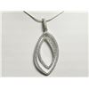 Image 1 : Sterling Silver CZ Tear Drop Pendant Necklace(5.65g). Approx. Retail $250 (Estimated Selling Price F