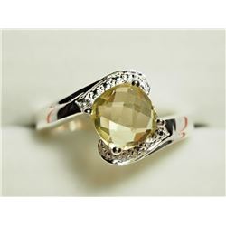 Sterling Silver Lemon Quartz Ring(5.79g). Approx. Retail $250 (Estimated Selling Price From $36 up t