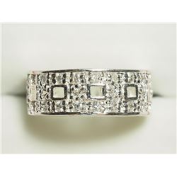 Sterling Silver CZ Men's Ring(6.56g). Approx. Retail $300 (Estimated Selling Price From $42 up to $8