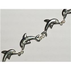 Sterling Silver Fish Shaped Bracelet(6.26g). Approx. Retail $120