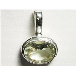 Sterling Silver Green Amethyst Pendant. Approx. Retail $120