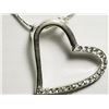 Image 3 : Sterling Silver CZ Heart Shaped Pendant Necklace(4.67g). Approx. Retail $200