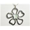 Image 1 : Sterling Silver Flower Shaped Pendant Necklace(7.01g). Approx. Retail $140