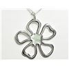 Image 2 : Sterling Silver Flower Shaped Pendant Necklace(7.01g). Approx. Retail $140