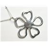 Image 3 : Sterling Silver Flower Shaped Pendant Necklace(7.01g). Approx. Retail $140