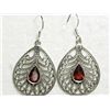 Image 3 : Sterling Silver Garnet Antique Style Earrings. Approx. Retail $360 (Estimated Selling Price From $54