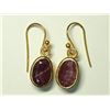 Image 1 : Gold-Plated Sterling Silver Ruby Earrings (4.84g) Retail $240