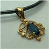 Image 2 : 14K Yellow Gold Sapphire (September Birthstone) Pendant, Made in Canada, Suggested Retail Value $400