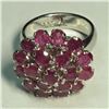 Image 2 : Sterling Silver Ruby Ring (7.42g) Retail $370