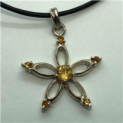 Sterling Silver Citrine Pendant (3.4g) Retail $140