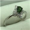 Image 2 : Sterling Silver Emerald & CZ Ring. Retail $140