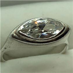 Sterling Silver Cubic Zirconia 6Gms Ring (~Size 9.25), Suggested Retail Value $140