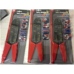 Lot of Stripper/Crimper & Terminals ( Set of 3)