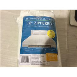 16inchQueen Zippered Mattress Protector by Bedding Essentials