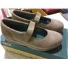 Image 1 : Ladies Taupe NubuckShoe with Velcro Strap 7W
