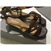 Image 1 : Ladies CapuccinoLow Wedge Sandal- Size 40W