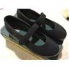 Image 1 : Ladies Bloom Navy Calfskin Shoes with Velcro Strap- Size 8