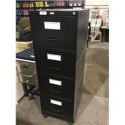 Black 4-Drawer Vertical File Cabinet