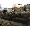 Image 1 : NEW MICROFIBER "Choco" Sofa, Love Seat and Chair Set w/ Throw Pillows 