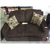 Image 1 : NEWLandenSofa and Love Seat Set w/ Throw Pillows (love seat is shown, sofa is still wrapped in plast