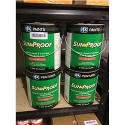 PPG Sun-Proof Exterior House and Trim Paint Flat 72-300XIC Ultra Deep Base (4 x 3.37L)