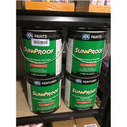 PPG Sun-Proof Exterior House and Trim Paint Flat 72-300XIC Ultra Deep Base (4 x 3.37L)