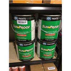 PPG Sun-Proof Exterior House and Trim Paint Flat 72-300XIC Ultra Deep Base (4 x 3.37L)