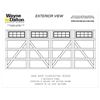 Image 2 : NEW Wayne Dalton 9700 Garage Door Panels- 18 ft x 8 ft CHARLESTON white with lites