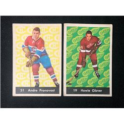 1961-62 Parkhurst Hockey Card Lot (Pronovost #51/ Glover #19)