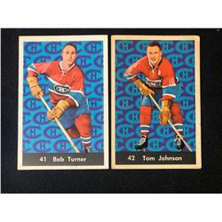 1961-62 Parkhurst Hockey Card Lot (Turner #41/ Johnson #42)