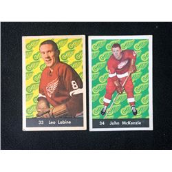 1961-62 Parkhurst Hockey Card Lot (Labine #33/ McKenzie #34)