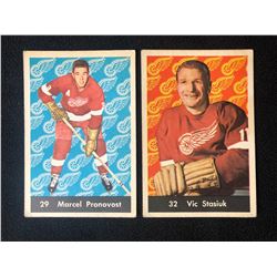 1961-62 Parkhurst Hockey Card Lot (Pronovost #29/ Stasiuk #32)