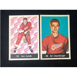 1961-62 Parkhurst Hockey Card Lot (Lunde #24/ Litzenberger #28)