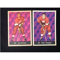 1961-62 Parkhurst Hockey Card Lot (Johnson #22/ Goegan #23)