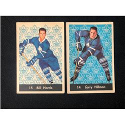 1961-62 Parkhurst Hockey Card Lot (Harris #15/ Hillman #14)