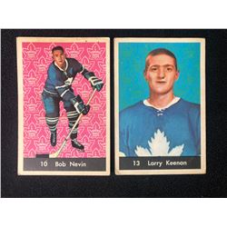 1961-62 Parkhurst Hockey Card Lot (Nevin #10/ Keenan #13)