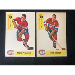 1958-59 PARKHURST HOCKEY CARD LOT (PRONOVOST #3/ JOHNSON #10)