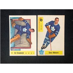 1958-59 PARKHURST HOCKEY CARD LOT (CHADWICK #12/ ALDCORN #18)
