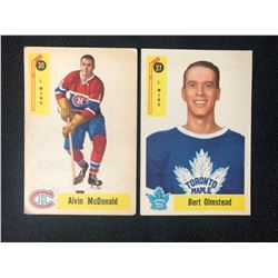 1958-59 PARKHURST HOCKEY CARD LOT (McDONALD #30/ OLMSTEAD #27)