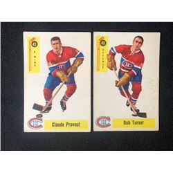 1958-59 PARKHURST HOCKEY CARD LOT (PROVOST #43/ TURNER #40)