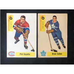 1958-59 PARKHURST HOCKEY CARD LOT (GOYETTE #47/ CULLEN #50)