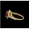 Image 3 : 14KT Yellow Gold 2.35 ctw Ruby and Diamond Ring