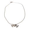 Image 6 : Chanel Silver Rhinestone Dual CC Pendant Necklace 09P