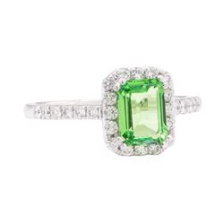 1.78 ctw Tsavorite and Diamond Ring - Platinum