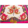 Image 2 : Celine Pink Gray Gold Royal Crest Silk Scarf