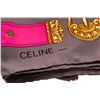 Image 3 : Celine Pink Gray Gold Royal Crest Silk Scarf