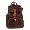 Image 1 : Celine Brown Macadam Canvas Leather Trim Medium Backpack